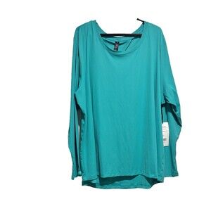 YOGALICIOUS Jade Open Back Long Sleeve Active‎ Workout Yoga Top Plus Size 3x NWT